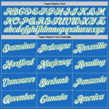 Load image into Gallery viewer, Custom Blue White-Kelly Green Authentic Throwback Basketball Jersey