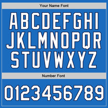 Load image into Gallery viewer, Custom Blue White-Navy Authentic Throwback Basketball Jersey