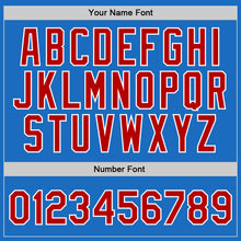 Load image into Gallery viewer, Custom Blue Red-White Authentic Throwback Basketball Jersey