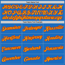 Load image into Gallery viewer, Custom Blue Gold-Red Authentic Throwback Basketball Jersey