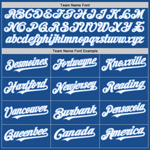 Load image into Gallery viewer, Custom Blue White-Light Blue Mesh Authentic Throwback Baseball Jersey