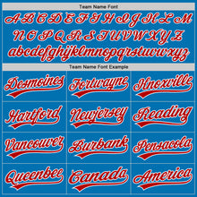 Load image into Gallery viewer, Custom Blue Red-White Authentic Baseball Jersey