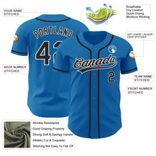 Load image into Gallery viewer, Custom Blue Black-White Authentic Baseball Jersey