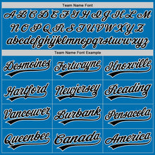 Load image into Gallery viewer, Custom Blue Black-White Authentic Baseball Jersey
