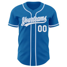 Load image into Gallery viewer, Custom Blue White-Light Blue Authentic Baseball Jersey