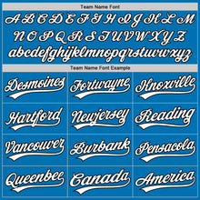 Load image into Gallery viewer, Custom Blue White-Black Authentic Baseball Jersey