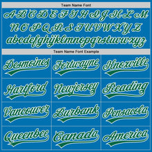 Load image into Gallery viewer, Custom Blue Kelly Green-White Authentic Baseball Jersey