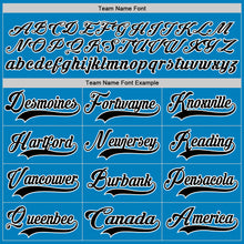 Load image into Gallery viewer, Custom Blue Black-White Hockey Lace Neck Jersey