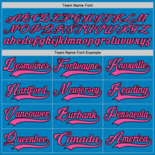 Load image into Gallery viewer, Custom Blue Pink-Black Hockey Lace Neck Jersey