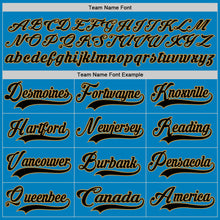 Load image into Gallery viewer, Custom Blue Black-Old Gold Hockey Lace Neck Jersey