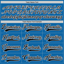 Load image into Gallery viewer, Custom Blue Black-White Hockey Jersey