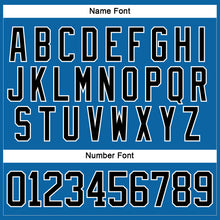 Load image into Gallery viewer, Custom Blue Black-White Hockey Jersey