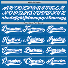 Load image into Gallery viewer, Custom Blue White-Light Blue Hockey Jersey