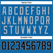 Load image into Gallery viewer, Custom Blue Black-Gray Hockey Jersey