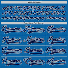 Load image into Gallery viewer, Custom Blue Navy-Gray Hockey Jersey