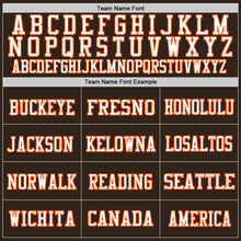 Load image into Gallery viewer, Custom Brown Orange-White Mesh Authentic Throwback Football Jersey