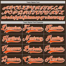 Load image into Gallery viewer, Custom Brown Orange-White Hockey Jersey