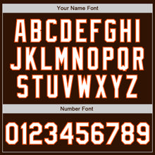 Load image into Gallery viewer, Custom Brown White-Orange Authentic Baseball Jersey
