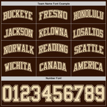 Load image into Gallery viewer, Custom Brown Cream Authentic Basketball Jersey
