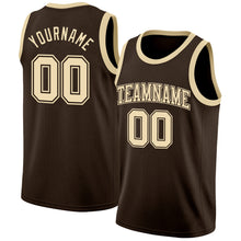 Load image into Gallery viewer, Custom Brown Cream Authentic Basketball Jersey