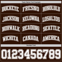 Load image into Gallery viewer, Custom Brown White Authentic Basketball Jersey
