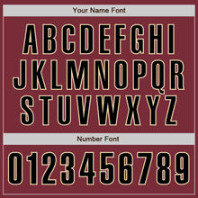 Load image into Gallery viewer, Custom Burgundy Black-City Cream Authentic Baseball Jersey