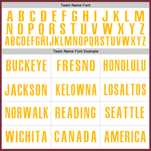 Load image into Gallery viewer, Custom Burgundy White-Gold Authentic Baseball Jersey