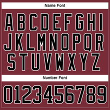 Load image into Gallery viewer, Custom Burgundy Black-White Hockey Lace Neck Jersey
