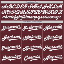 Load image into Gallery viewer, Custom Burgundy White Authentic Baseball Jersey