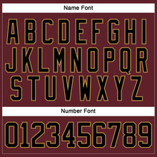 Load image into Gallery viewer, Custom Burgundy Black-Old Gold Hockey Jersey