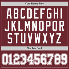 Load image into Gallery viewer, Custom Burgundy White Authentic Basketball Jersey