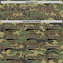 Load image into Gallery viewer, Custom Camo Black-Cream Salute To Service Hockey Lace Neck Jersey