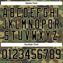 Load image into Gallery viewer, Custom Camo Black-Cream Salute To Service Hockey Lace Neck Jersey