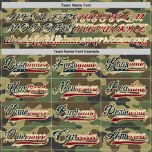 Load image into Gallery viewer, Custom Camo Vintage USA Flag Cream-Black Salute To Service Hockey Lace Neck Jersey