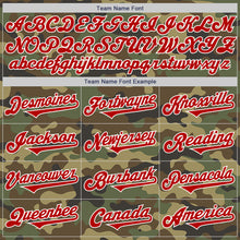 Load image into Gallery viewer, Custom Camo Red-White Authentic Salute To Service Baseball Jersey