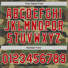 Load image into Gallery viewer, Custom Camo Red-White Authentic Salute To Service Baseball Jersey