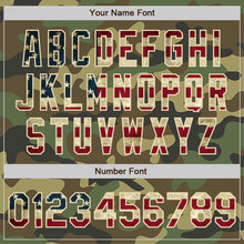 Load image into Gallery viewer, Custom Camo Vintage USA Flag-Cream Authentic Salute To Service Baseball Jersey