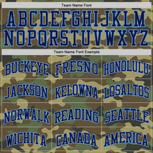 Load image into Gallery viewer, Custom Camo Navy-Light Blue Authentic Salute To Service Basketball Jersey