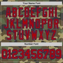 Load image into Gallery viewer, Custom Camo Red-Royal Authentic Salute To Service Basketball Jersey