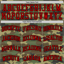 Load image into Gallery viewer, Custom Camo Red-Black Authentic Salute To Service Basketball Jersey