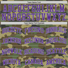 Load image into Gallery viewer, Custom Camo Purple-Gray Authentic Salute To Service Basketball Jersey