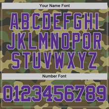 Load image into Gallery viewer, Custom Camo Purple-Gray Authentic Salute To Service Basketball Jersey