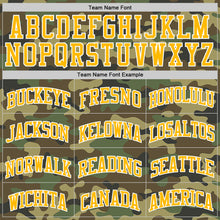 Load image into Gallery viewer, Custom Camo Gold-White Authentic Salute To Service Basketball Jersey