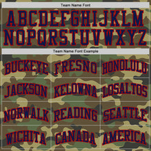 Load image into Gallery viewer, Custom Camo Navy-Red Authentic Salute To Service Basketball Jersey
