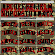 Load image into Gallery viewer, Custom Camo Black-Red Authentic Salute To Service Basketball Jersey