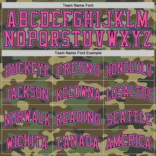 Load image into Gallery viewer, Custom Camo Light Blue Black-Pink Authentic Salute To Service Basketball Jersey