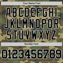 Load image into Gallery viewer, Custom Camo Black-White Authentic Salute To Service Basketball Jersey