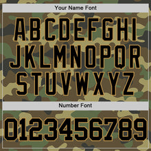 Load image into Gallery viewer, Custom Camo Black-Old Gold Authentic Salute To Service Basketball Jersey