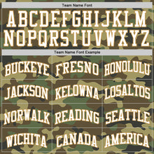 Load image into Gallery viewer, Custom Camo White-Old Gold Authentic Salute To Service Basketball Jersey