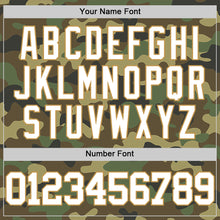 Load image into Gallery viewer, Custom Camo White-Old Gold Authentic Salute To Service Basketball Jersey
